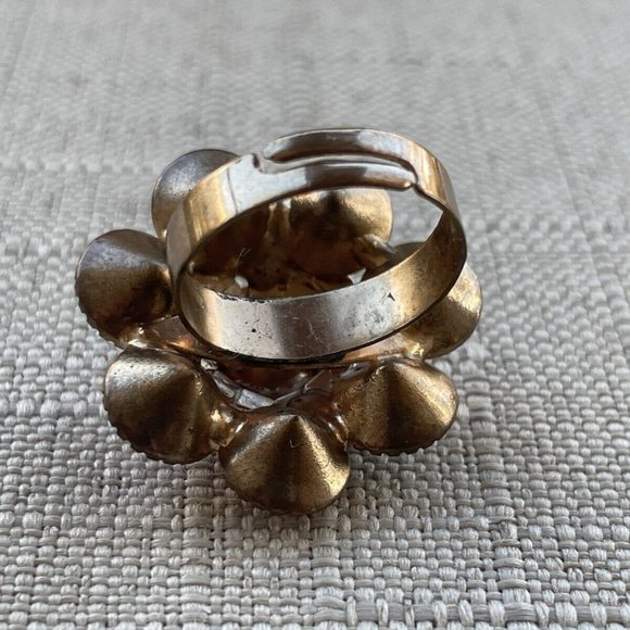 Women Ring Fashion Jewelry Multi Color Crystals Ring Size Adjustable 6 To 8 - Picture 6 of 12